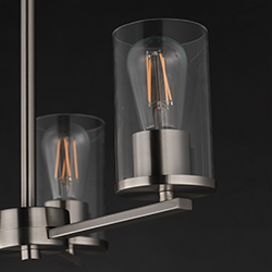 Lateral 3-Light Chandelier