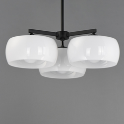 Glazed 3-Light Chandelier