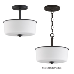 Fuller 2-Light Semi Flush/Pendant Convertible