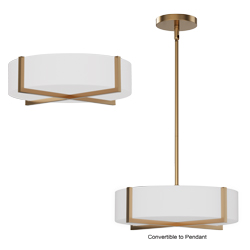 Dexter 15" LED Flush Mount/ Pendant Convertible
