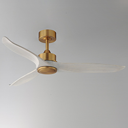 Woodwind 52" Solid Wood Blade Fan w LED Light Kit