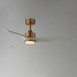 Woodwind 52" Solid Wood Blade Fan w LED Light Kit